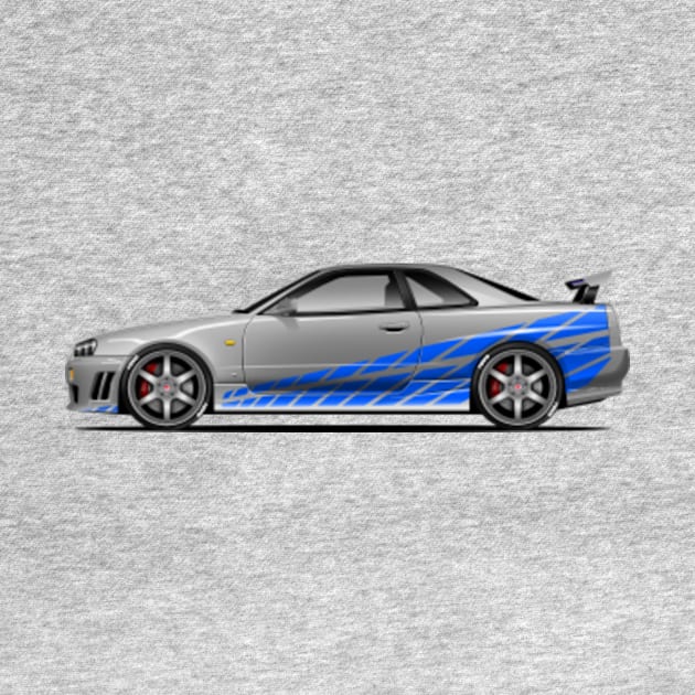 Paul Walker's Nissan Skyline GTR R34 by Alex Design Studio